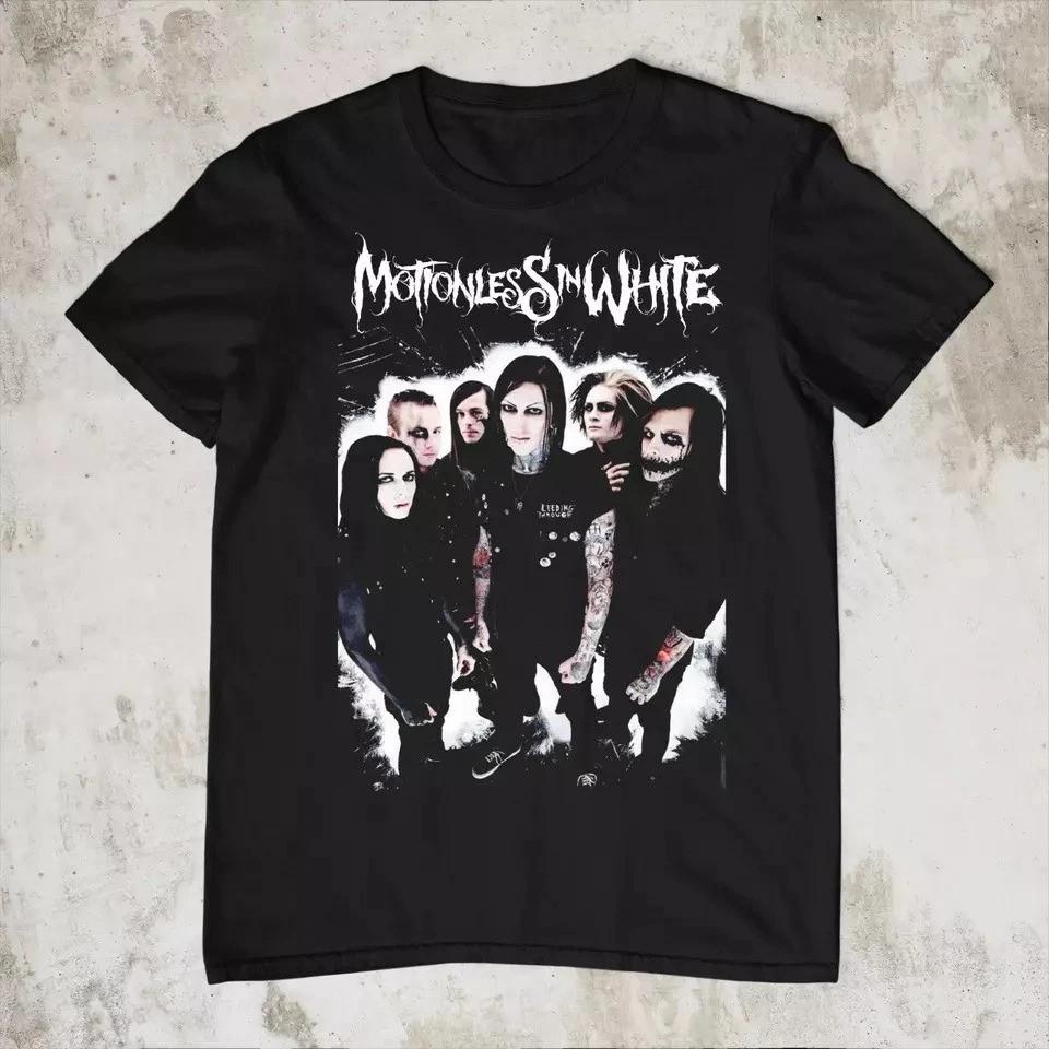 Новая черная футболка унисекс с коротким рукавом группы Motionless in White, все размеры