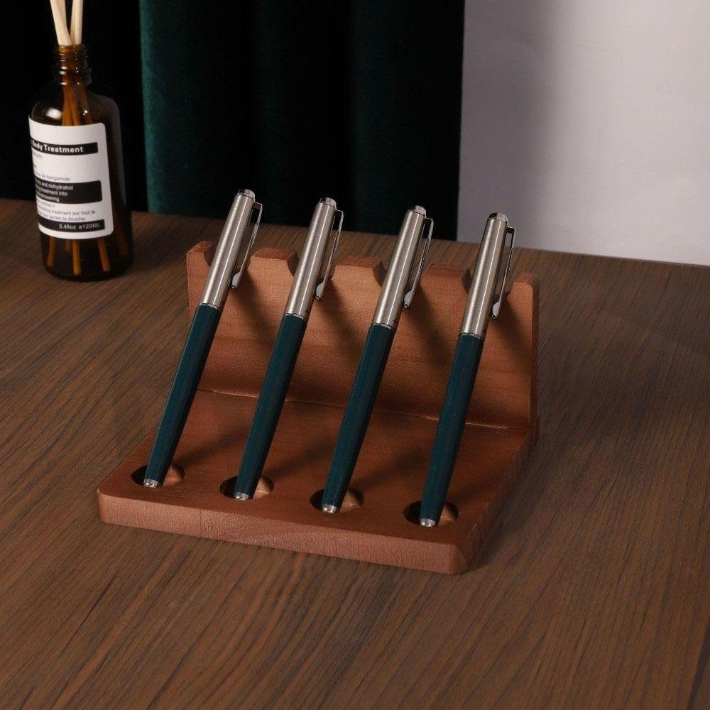 Vertical Wooden Pen Stand Household Pen Holder Creative Office Pen Holder Office