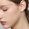 The New Mini Fresh Senseau Leaf Ear Clip Silver S925 Clip On Earrings Non Pierced