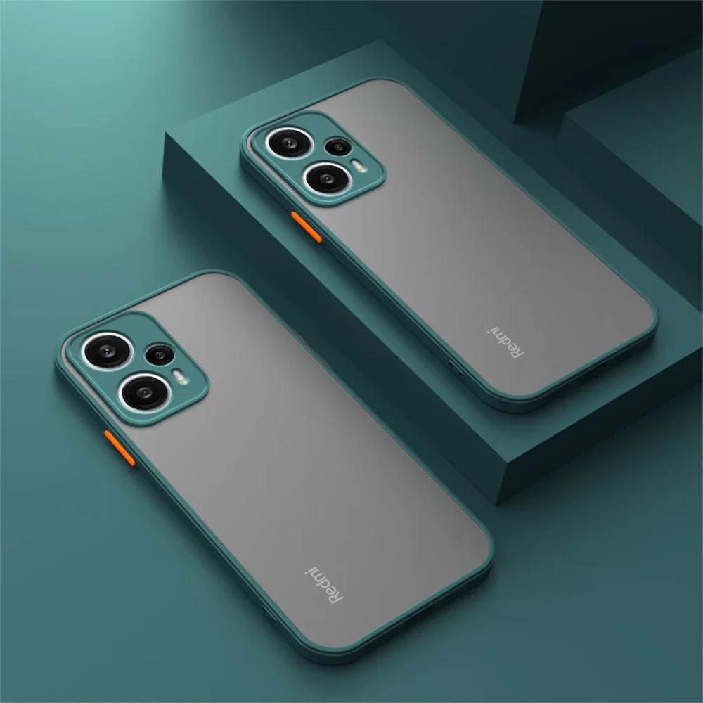 Матовый бронированный противоударный чехол для Xiaomi Note 12 Turbo 13 11 10 Pro Redmi 12 12C 10 10C 5G, цветной прозрачный жесткий чехол для полной защиты