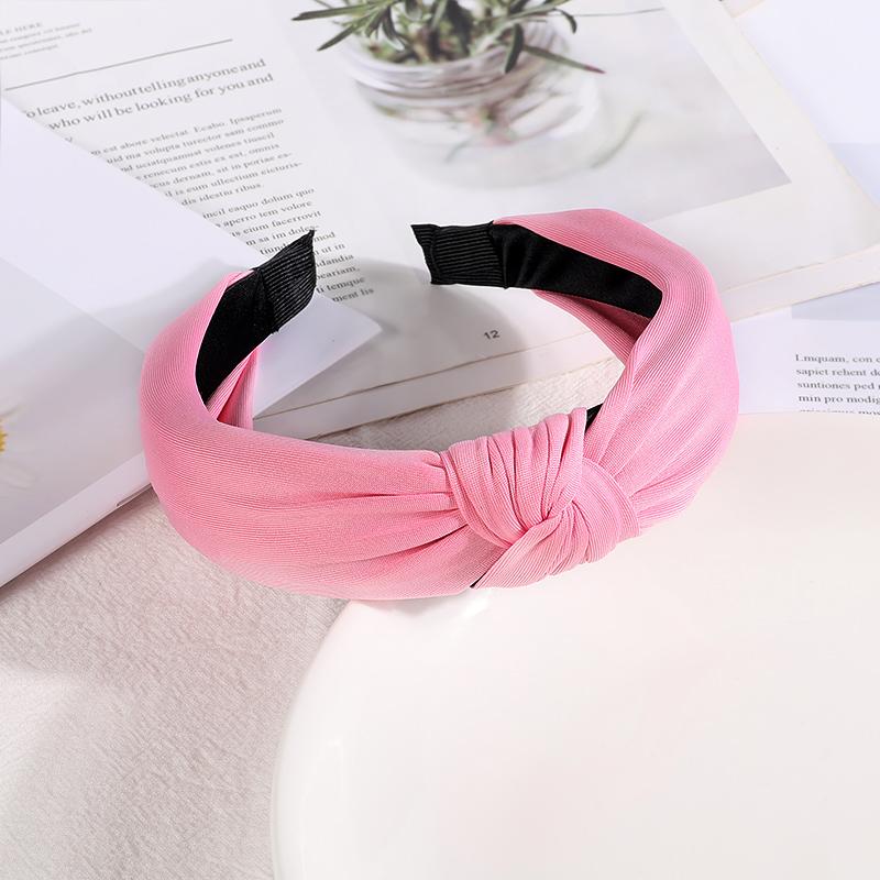 New Headbands for Women Girls Knotted Hair Band Solid Color Hairband Simple Hair Hoop Retro Makeup Headwear Hair Accessories