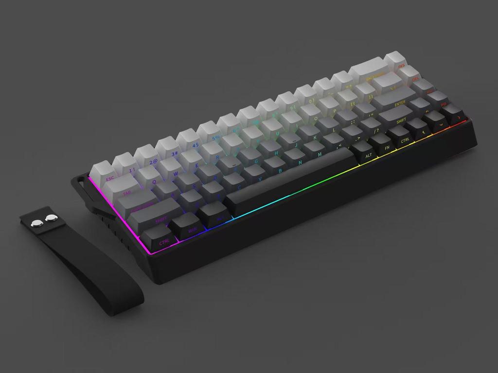 K68 Трехрежимная проводная RGB механическая игровая клавиатура, 68 клавиш