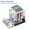 Активный радиатор Freenove для Raspberry Pi 5, 1/2 ШИМ-вентилятора, Синхронизация ARGB-подсветки, OLED-экран, Множество режимов охлаждающей подсветки