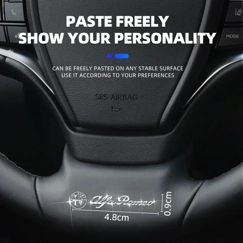 3D Metal Car Decorative Sticker Badge Decal Interior Accessories For Alfa Romeo 159 Giulietta Giulia 147 Mito 156 166 Stelvio
