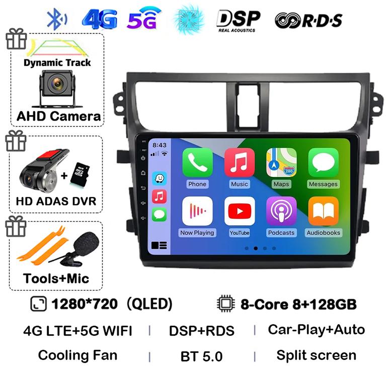 Android 14 Carplay Auto Car Radio For SUZUKI CELERIO/CULTUS 2015 2016 2017 4G WIFI Multimedia Video Player 360 Camera Stereo DSP