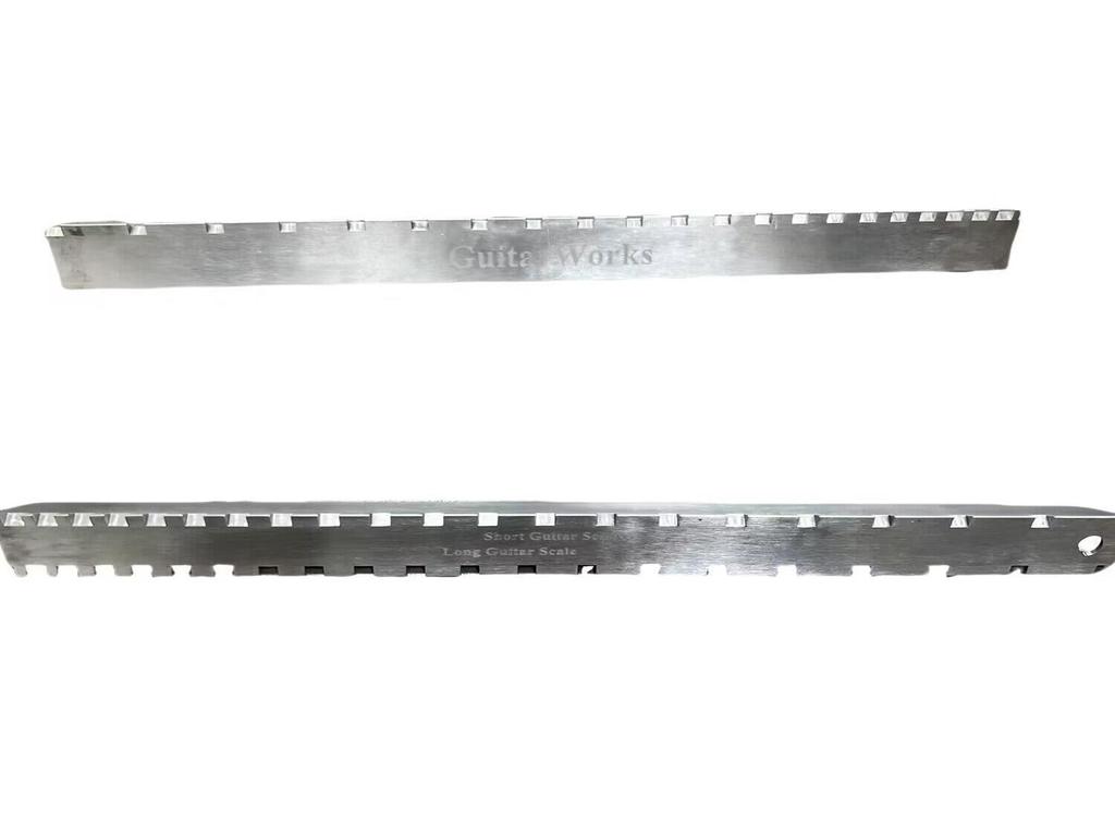 Wsmith Guitar Neck Ruler & Fretboard Gauge Set: Notched Steel Calipers for Flatness Measurement & Repair