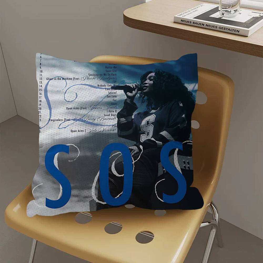 Popular Female Star Pop Singer Sza Cushion Cover Polyester Sofa Cushions Decorative Throw Pillows Home Decoration Pillowcover