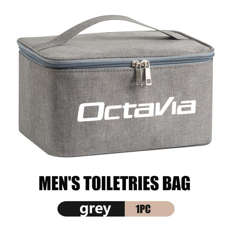 AAABS1 Large Capacity Car Logo Toiletry Bag Travel Storage Box Auto Accessories For Skoda Fabia Kamiq Superb Scala Enyaq-iV MK3 VisionS
