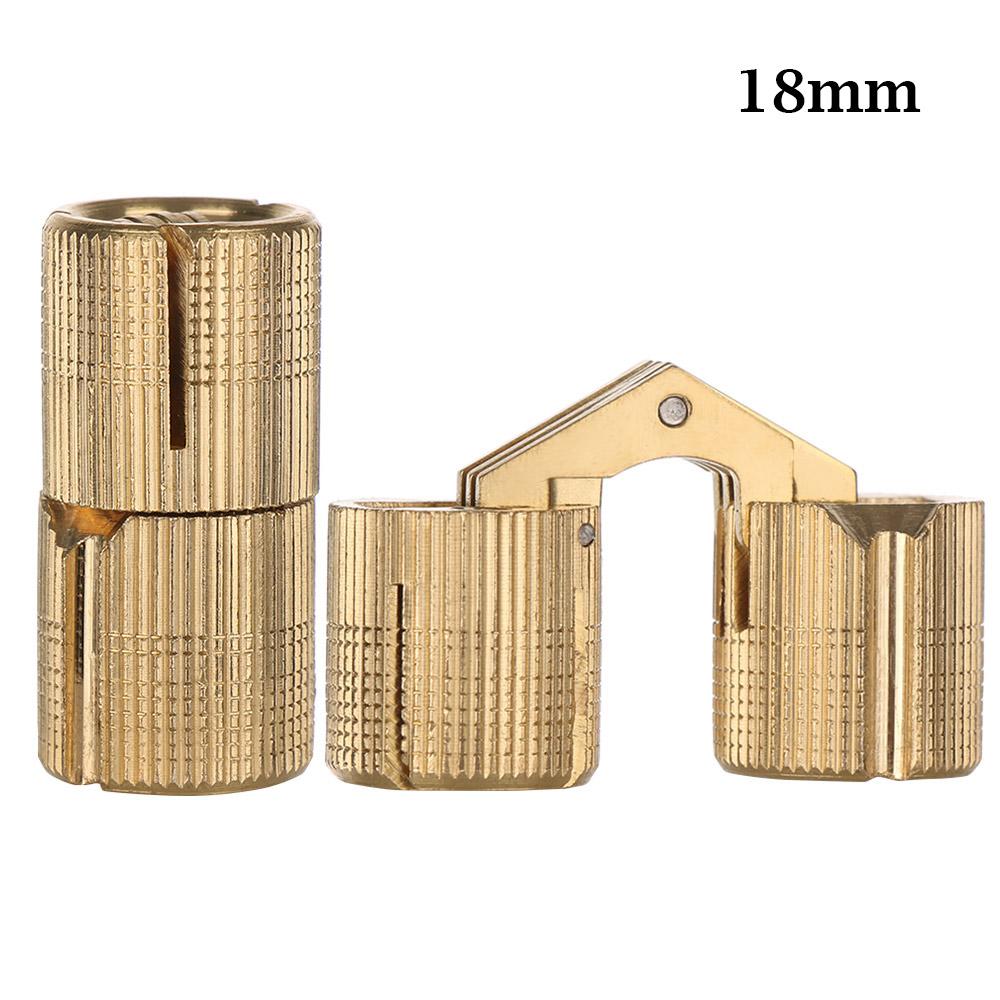 8-18mm Furniture Brass Hinges Concealed Hinges Cylindrical Hinges For Invisible Door Small Closet Cupboard Durable Door Hardware