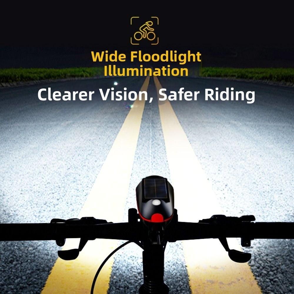 3 Modes Solar Bicycle Light Waterproof Night Riding Lamp LED Bike Front Lamp Balance Bicycle
