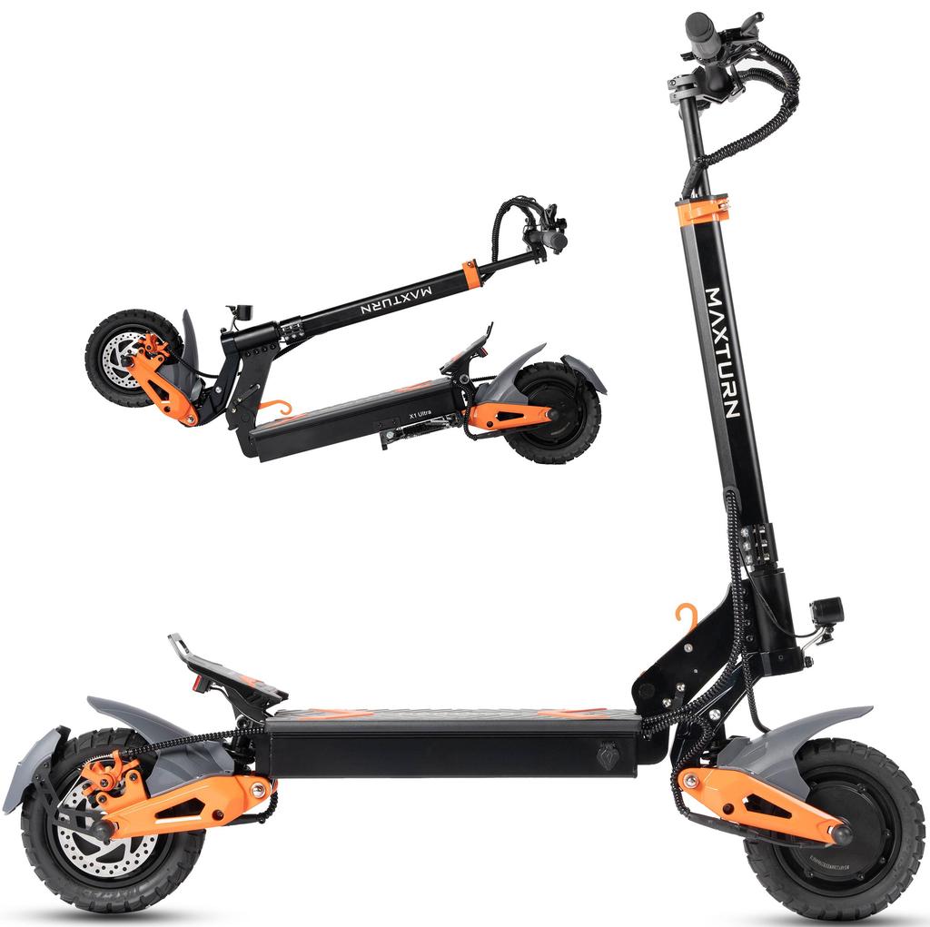 MAXTURN X1 Ultra All-Terrain Electric Scooter For Adult 48V20.8Ah Battery 1100W Motor 75KM Range 55KM/H Top Speed Off-road Tires E-Scooter