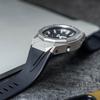 Casio Мужские часы с двойным дисплеем (жидкокристаллический/аналоговый) Серия Черные часы GA-2100-1A-