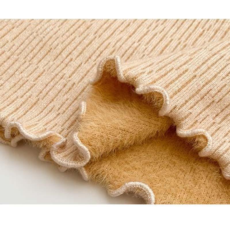 Женская зимняя утепленная тонкая водолазка с длинным рукавом из бархата, мягкий трикотажный пуловер, повседневная термовязаная рубашка