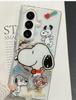Cute Creative Love Heart Snoopy peanut Folding Magsafe Wireless Charge Case For Samsung ZFold 3 4 5 6 ZFold7 3D Magnetic Holder