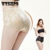 Women's Spring Summer Large Size Causal Briefs High Waist Solid Color Seamless Lace Hip Lift Panties