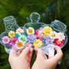 Yousheng 20Pcs DIY Transparent Dried Flower Bookmarks Exquisite Design Creative Floral Plant Clear Bookmarks Decorations