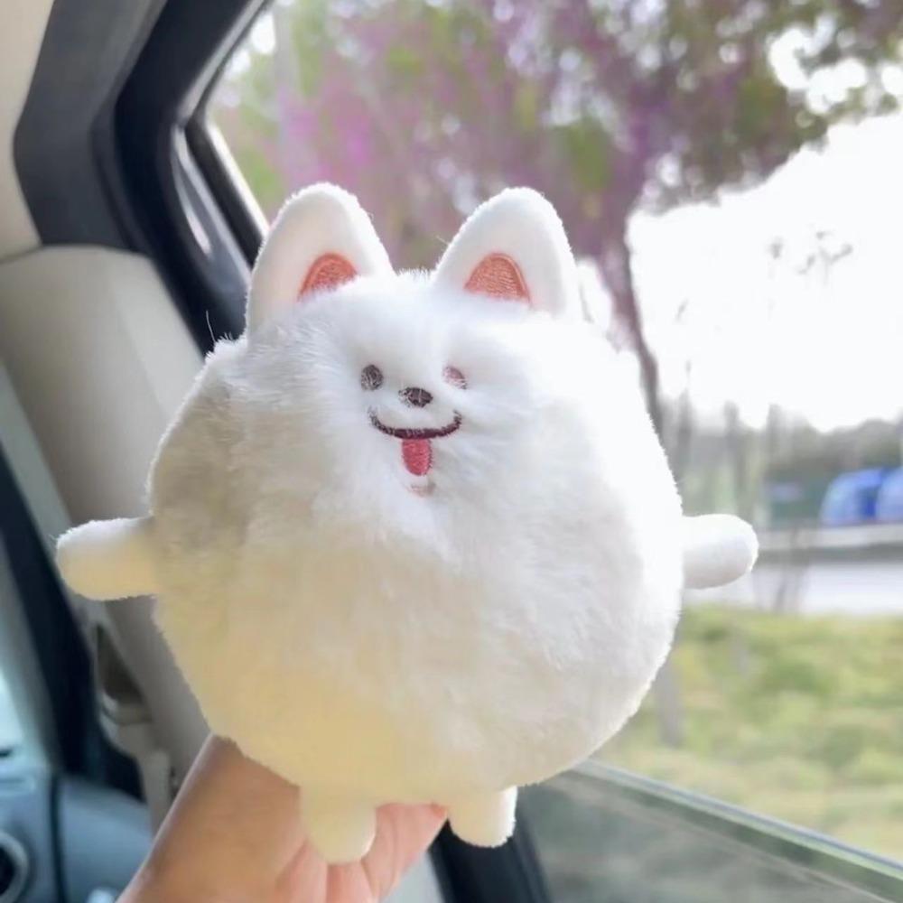 Animal Samoyed Plush Keyring Put Tongue Samoyed Doll Plush Keychain Kid Girl Boy