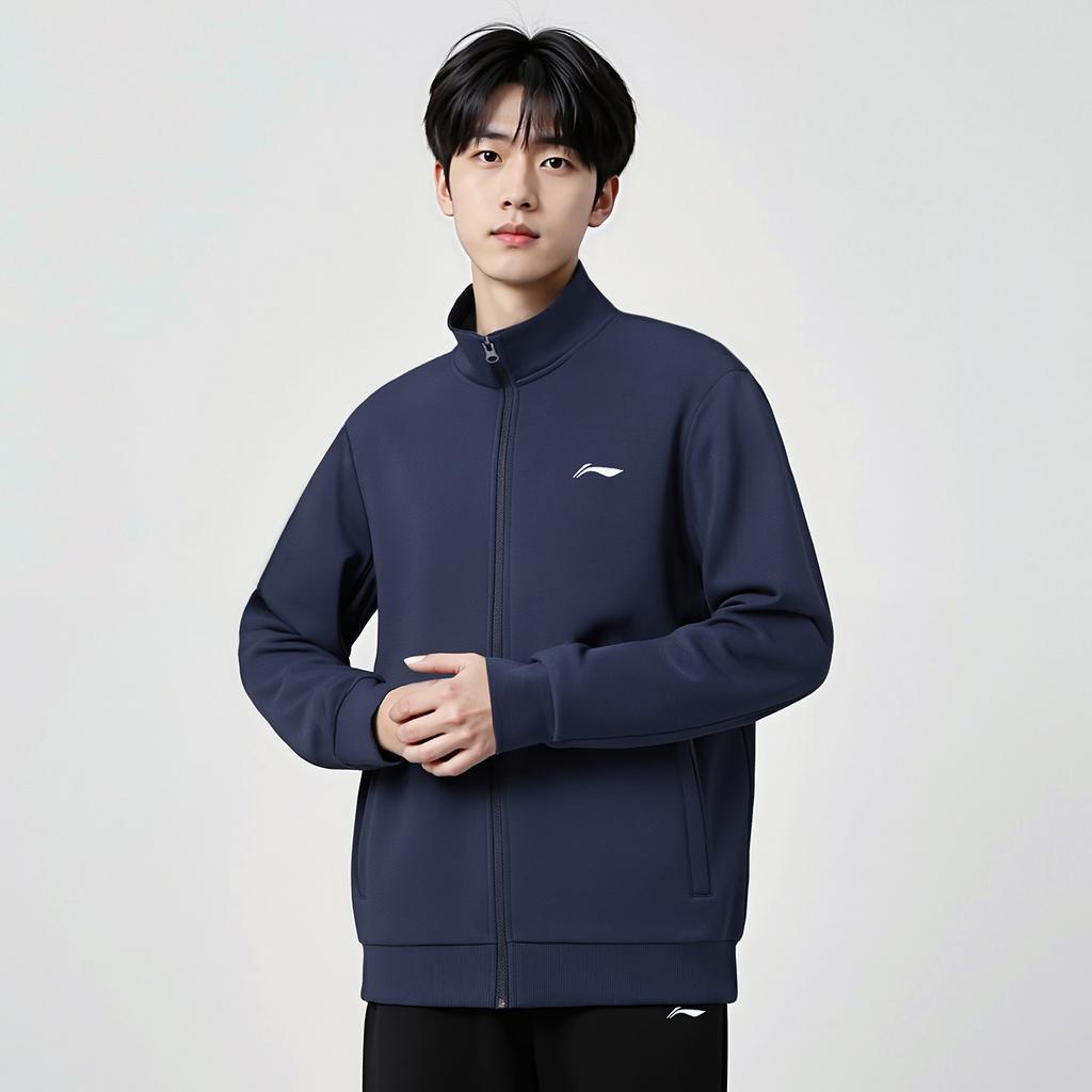 Li-Ning Универсальный Простой Повседневный Удобный С Круглым Вырезом Свободного Кроя Пуловер Толстовка Унисекс толстовка AWDVG71-2