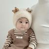 Plush Baby Hat Soft Earflap Hat Cute Baby Bonnet  Infant Daily