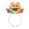 6pcs Seven-color Rainbow Striped Hair Hoop Rainbow Festival Pride Month Hair Bands  Holiday