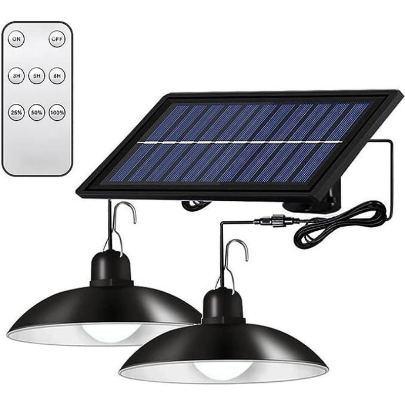 Солнечное освещение для навеса, Внутреннее и наружное светодиодное освещение на солнечной энергии для навеса с дистанционным управлением и поликристаллическими солнечными панелями