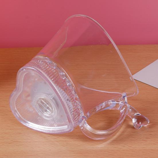 260 мл светящаяся чашка, прозрачная акриловая кружка, светящаяся чашка для питья в форме сердца для бара, ночного клуба, вечеринок