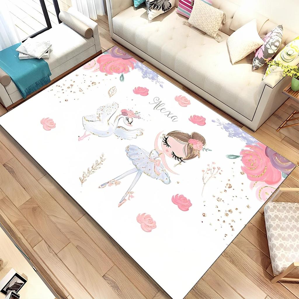Милый коврик для балета, балерины, феи, мультяшный коврик, ковер для дома, гостиной, спальни, дивана, коврик для двери, детский нескользящий коврик