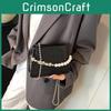 Pearl Simulated Fashion Decoration Crocodile Pattern Women Casual Square Bag