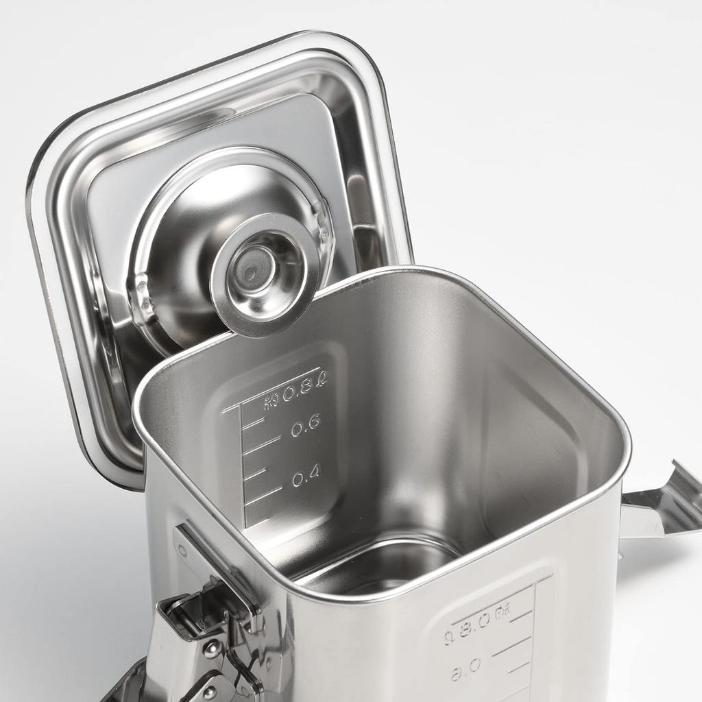Oaks Made in Japan Stainless Steel Food Container Scratch and Dirt Resistant Storage Container AUT1407