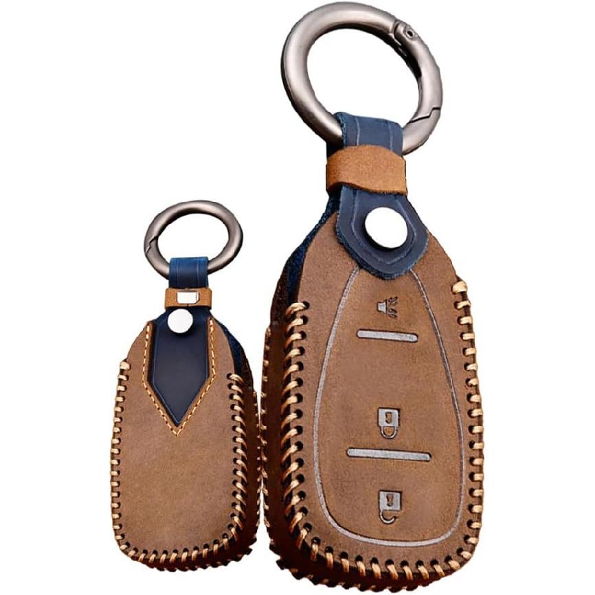 Smart Remote Key Fob Holder Fit for Chevrolet Chevy Equinox Camaro Genuine Leather Car Keycover 2/3/4/5 Buttons