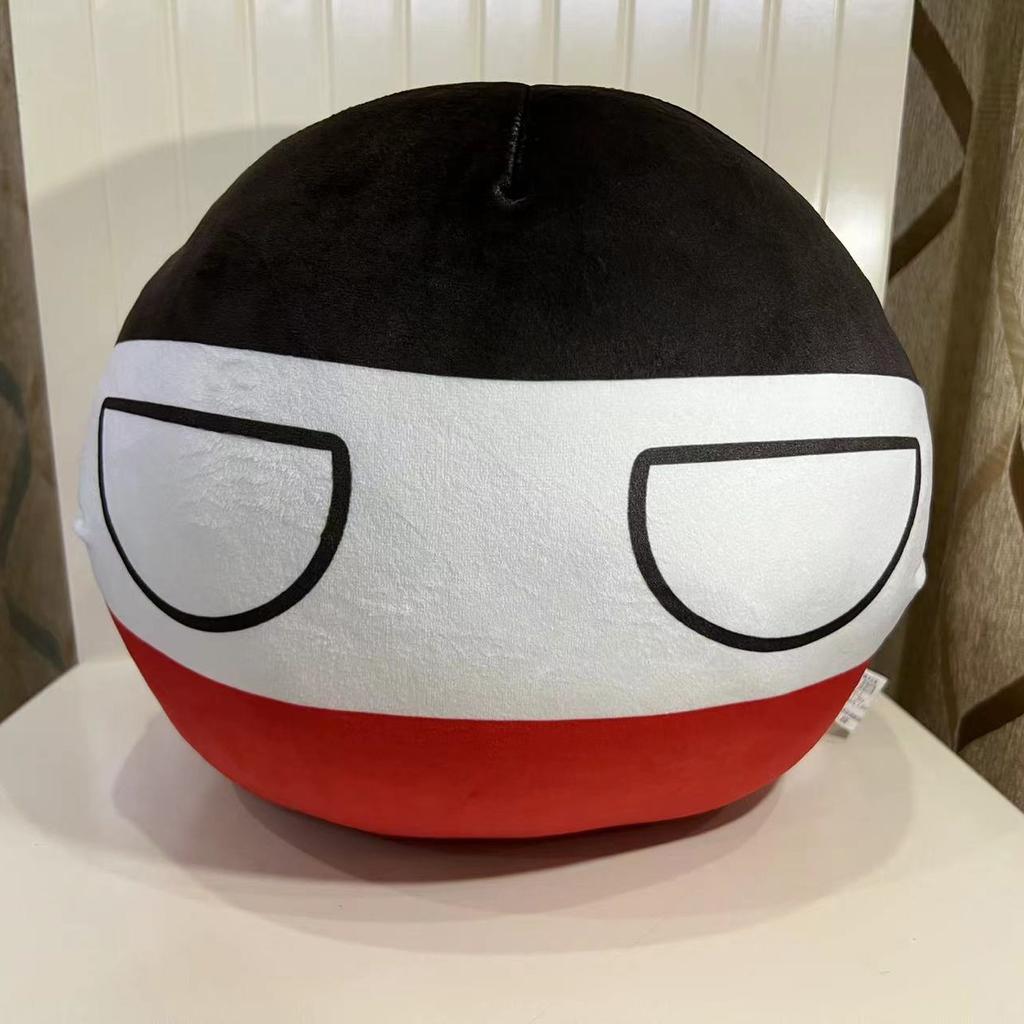 Cartoon Polandball Plush Toy Cute Country Ball Plush Doll Soft Pillow Cute Keychain Pendant Boys and Girls Birthday Gifts