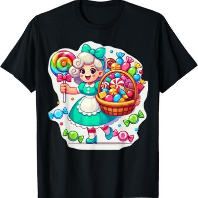Гигантская игра Candy Land Костюмы Candy Land Футболка для взрослых женщин