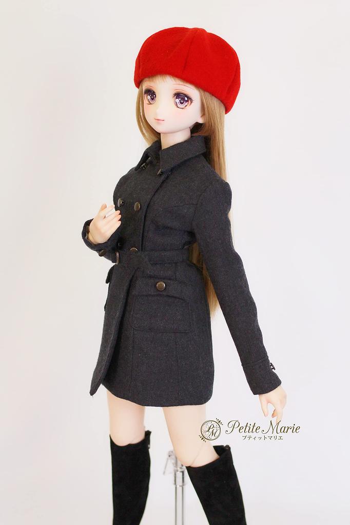 [Petite Marie] Совместимо с MDD 13 DD (Совместимость с DDH-01~10) Берет из бобрового меха, Красный, 9-10 дюймов (Кукла 60 см, Кукла 40 см, BJD) Одежда для кукол [Petite
