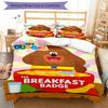 3pcs Hey Duggee1 Design Cover Set - HD Printed Bedding with 1 Cover and 2 Pillowcases - Perfect for Home and Dorm Decor