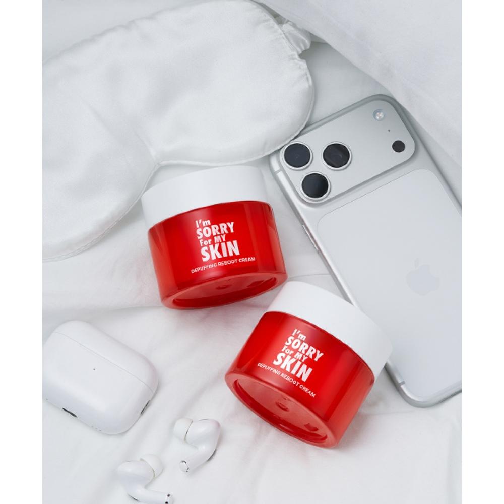 Imsorryformyskin Освежающий крем-ребуст с бананом и PDRN против отеков 80г