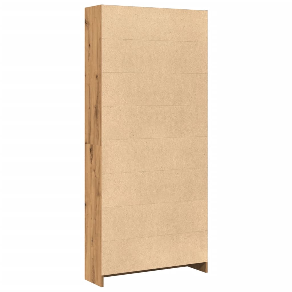 Artisan Oak Bookshelf 80 x 24 x 176 cm Engineered Wood