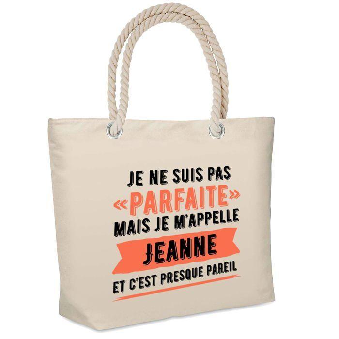 Sac de plage - PLANETEE - Jeanne Parfaite - Isotherme souple - Coton beige - Imprimé en France