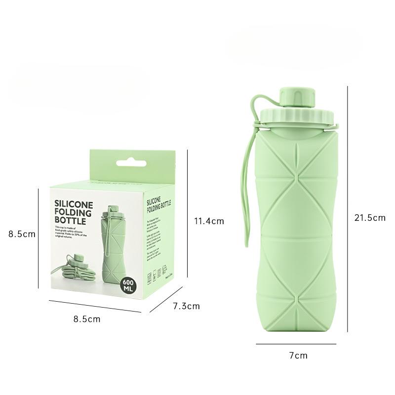 Легкая спортивная бутылка пищевого качества Складная силиконовая чашка для воды Легко носить Дорожная бутылка для воды Просторная телескопическая чашка для воды