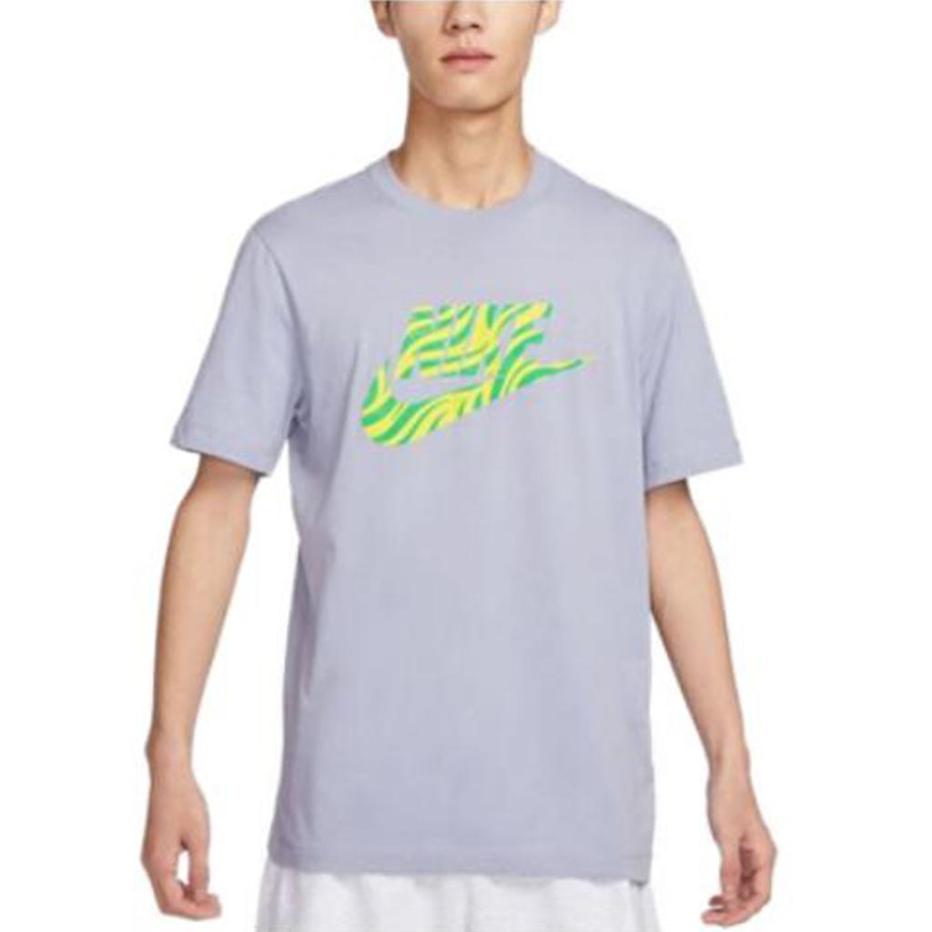 Nike Футболки Мужские Серые С Круглым Вырезом Умеренные FB9820-519