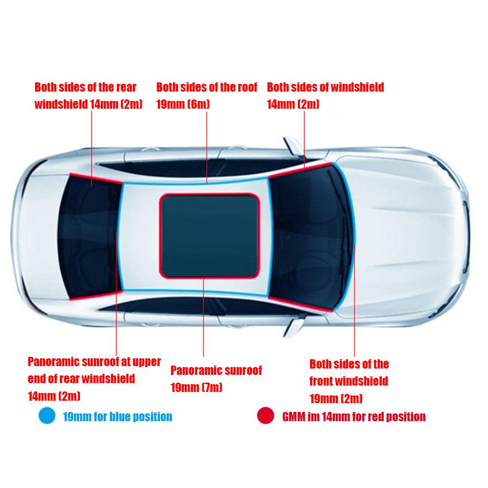 Car Rubber Seal Strips Noise Insulation Auto Seal Protector Sticker Waterproof Window Edge Windshield Roof Sealing Strip
