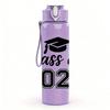 1PC Class Of 2026 Bold Text 750ml Color Plastic Sports Water Bottle Leakproof Flip Straw Lid Suitable for Sports Office Home Use