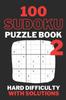 Книга Sudoku Puzzle Book 2 Hard Difficulty With Solutions : Travel Size 100 Hard Sudoku Puzzles And Solutions