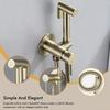 Brushed Gold Brass Hand-held Wall-mounted Bathroom Kitchen Toilet Faucet with Stand Hybrid Hot And Cold Water Bidet Sprayer