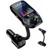 Bluetooth Автомобильный FM-передатчик MP3-плеер Громкая связь Радио USB Зарядное устройство Адаптер Комплект Z1U4