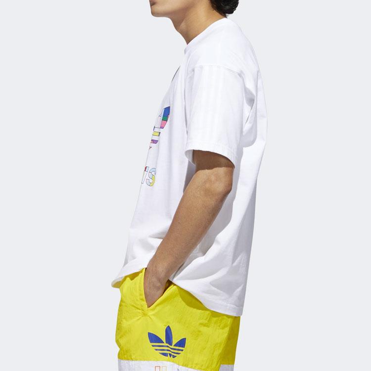 Adidas Мужская футболка Originals Trefoil Flag Logo Fill, белые топы GD0953