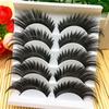 5 Pairs Beauty Thick Handmade Makeup Tools Eye Lashes Extension False Eyelashes Exaggerated Styel