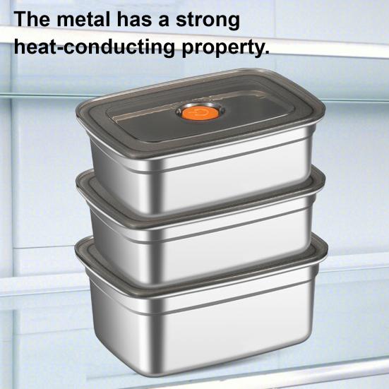 Коробка с крышкой Штабелируемые контейнеры для закусок Герметичная нержавеющая сталь для пищевых продуктов