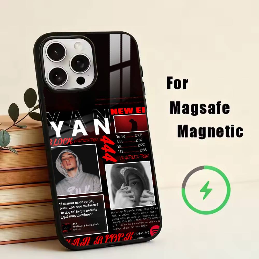 Rapper-Yan Block 111 444 Phone Case For iPhone17,16,15,14,13,12,11 Plus,Pro Magnetic For Magsafe Wireless Charging