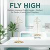 10Pcs Airplane Shape Metal Photo Holder with Base Desktop Card Holder  Table Card Display
