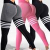 Women's High-Waist Striped Yoga Leggings - Quick-Dry, Hip-Lift for Outdoor Sports & Fitness
